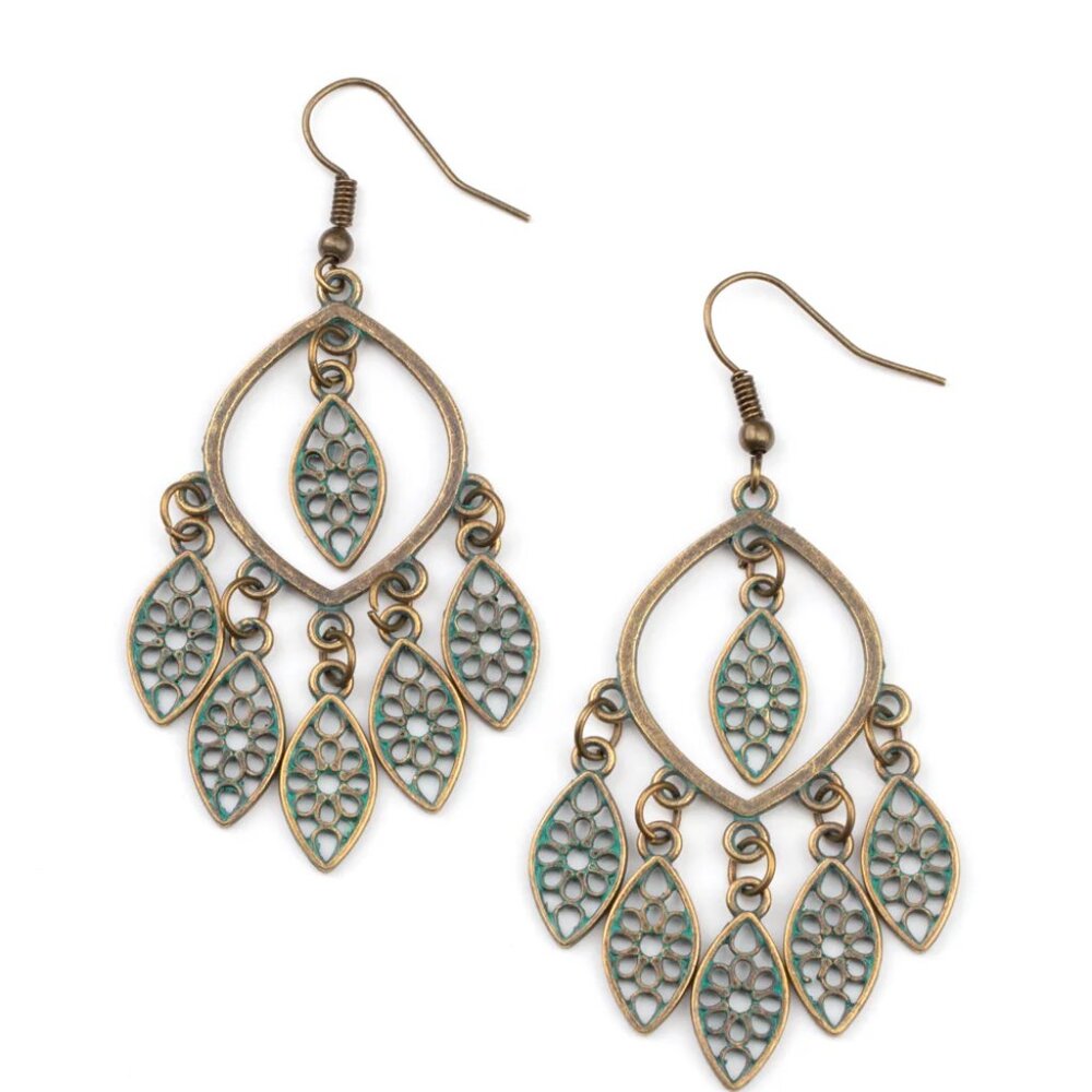 Paparazzi Artisan Garden Brass Earrings